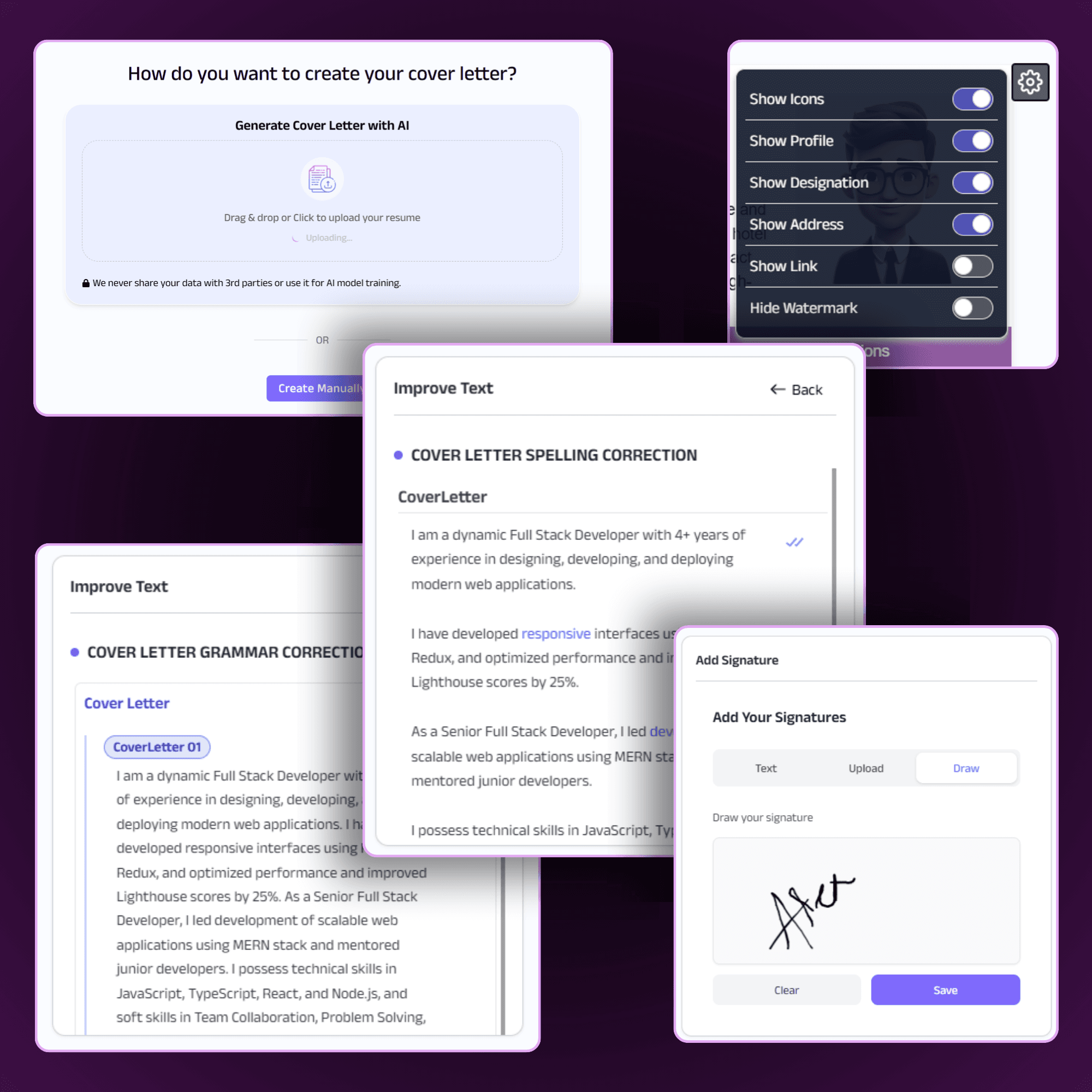 AI Resume Builder User Dashboard - Image 5